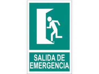 Señal salida de emergencia izquierda 210x148 mm