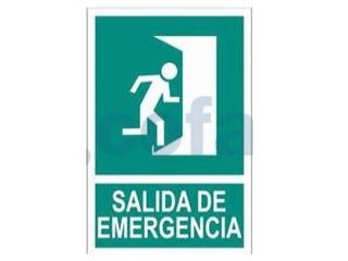 Señal salida de emergencia derecha 210x148 mm