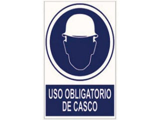 Señal uso obligatorio de casco 297x210