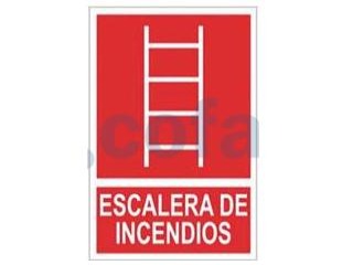 Señal escalera de incendios 210x148 mm