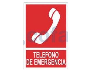 Señal teléfono de emergencias 210x148 mm