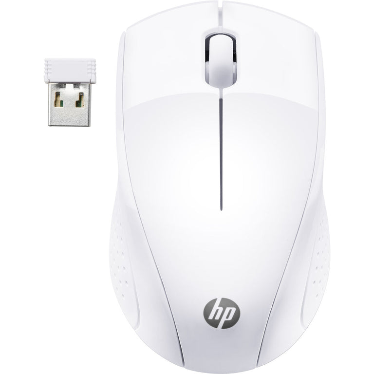 Weiße kabellose HP 220 USB-Maus