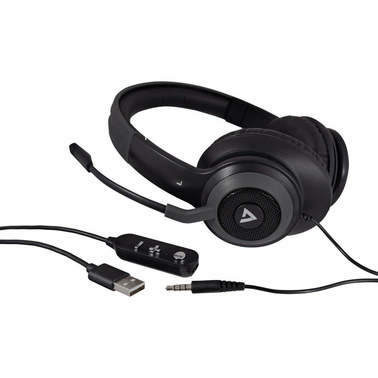 Auriculares con Micrófono V7 HC701                Negro