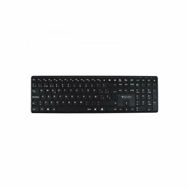 Bluetooth-Tastatur V7 KW550ESBT Qwerty Spanisch Schwarz