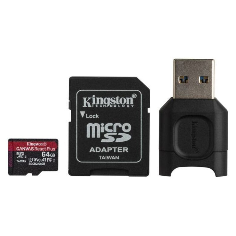 Tarjeta de Memoria Micro SD con Adaptador Kingston MLPMR2/64GB 285 MB/s