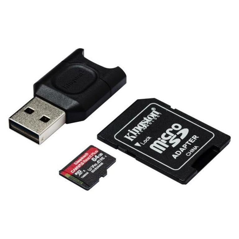 Tarjeta de Memoria Micro SD con Adaptador Kingston MLPMR2/64GB 285 MB/s