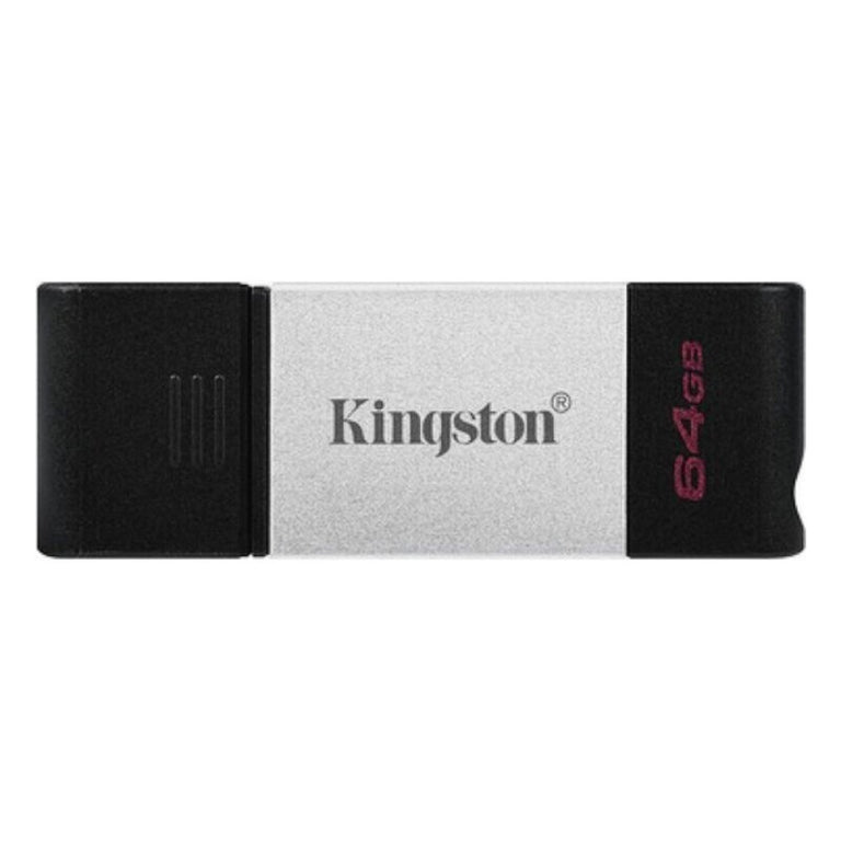 Memoria USB Kingston DataTraveler DT80 Tipo C Negro Plata Memoria USB