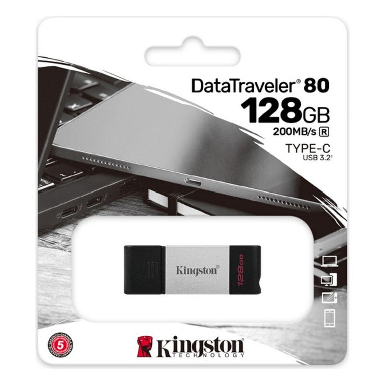 Pendrive Kingston DT80 128 GB USB-C 128 GB Memoria USB