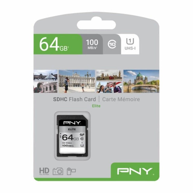 Micro-SD-Speicherkarte mit Adapter PNY 64 GB 100 MB/s