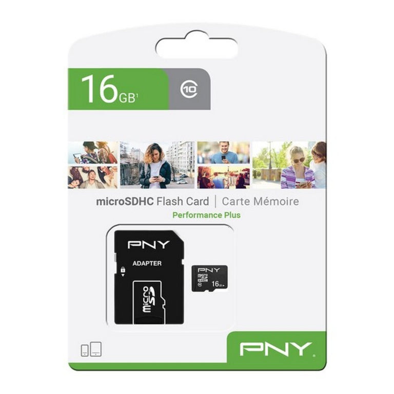 Tarjeta de Memoria Micro SD con Adaptador PNY Performance Plus C10