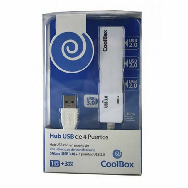 USB-Hub 3 Ports CoolBox COO-H413 Weiß