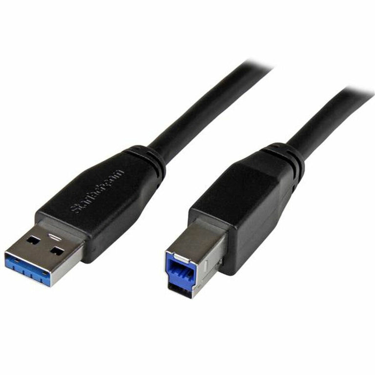 Cable USB A a USB B Startech USB3SAB5M            Negro