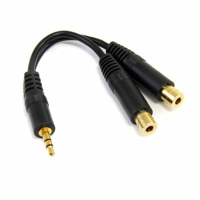 Cable Audio Jack (3,5 mm) Divisor Startech MUY1MFF              Negro 0,15 m