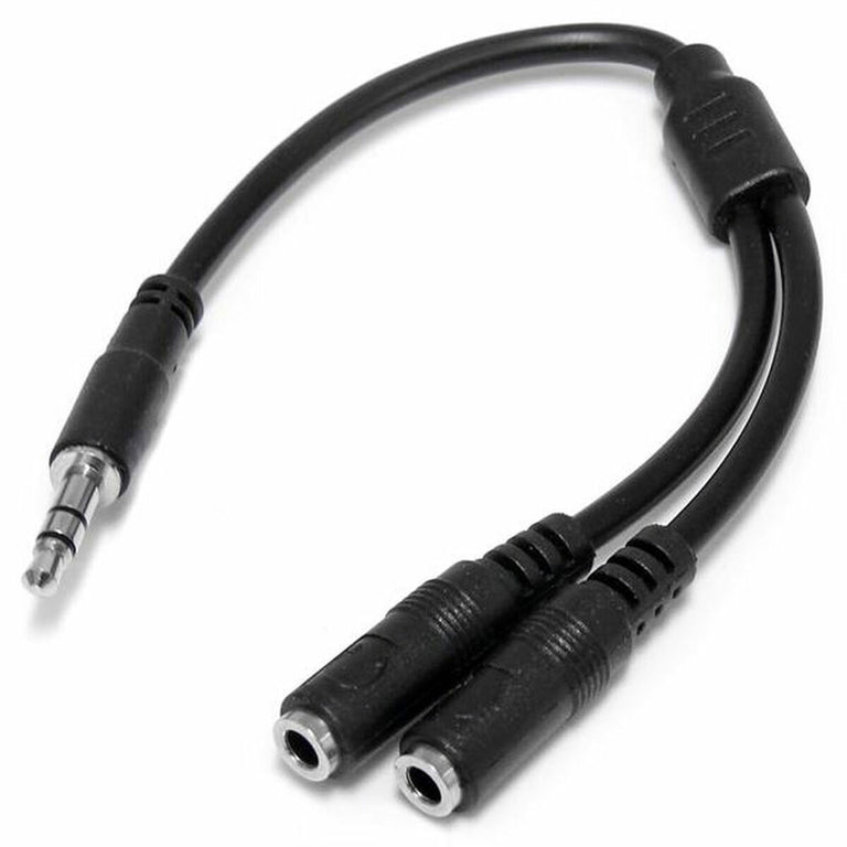 Adaptador Audio Jack Startech MUY1MFFS             Negro 0,2 m