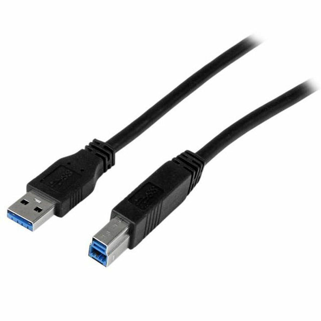 Cable USB A a USB B Startech USB3CAB1M            Negro