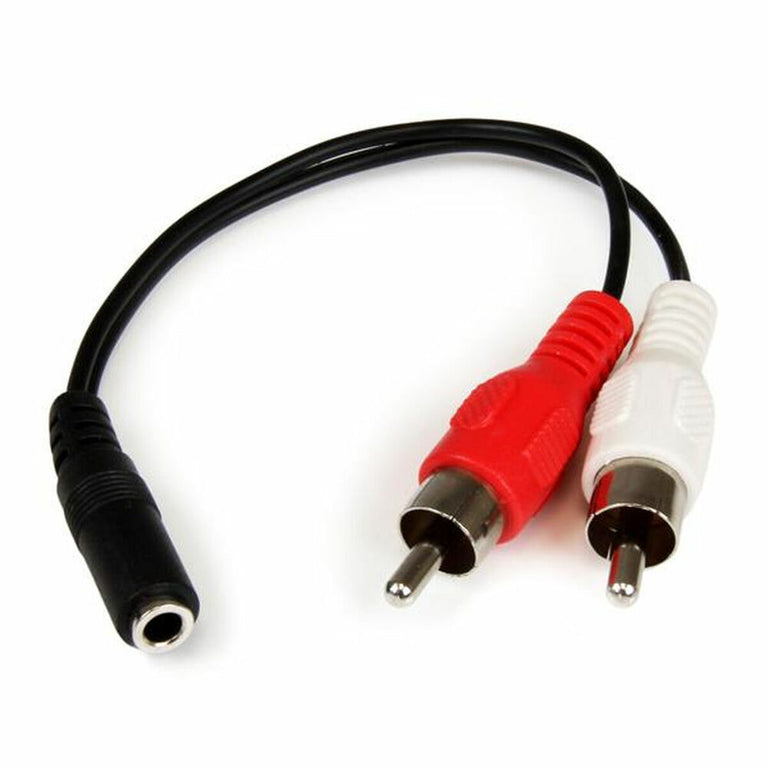 Cable Audio Jack (3,5 mm) a 2 RCA Startech MUFMRCA              Negro 0,15 m