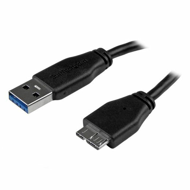 Cable USB a Micro USB Startech USB3AUB1MS           Negro