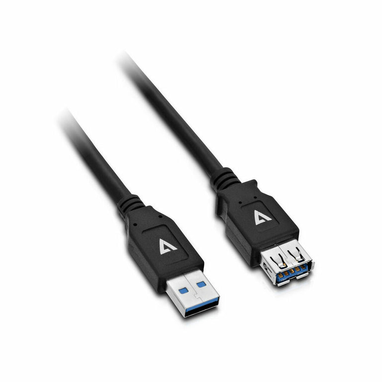 V7 USB-Kabel V7U3.0EXT-2M-BLK-1E USB A Schwarz