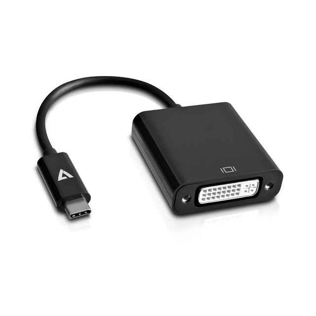 USB-C-auf-DVI-Adapter V7 V7UCDVI-BLK-1E