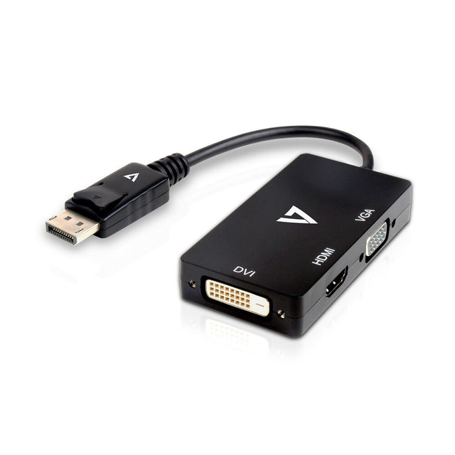 Mini DisplayPort auf VGA/DVI/HDMI-Adapter V7 V7DP-VGADVIHDMI-1E Schwarz