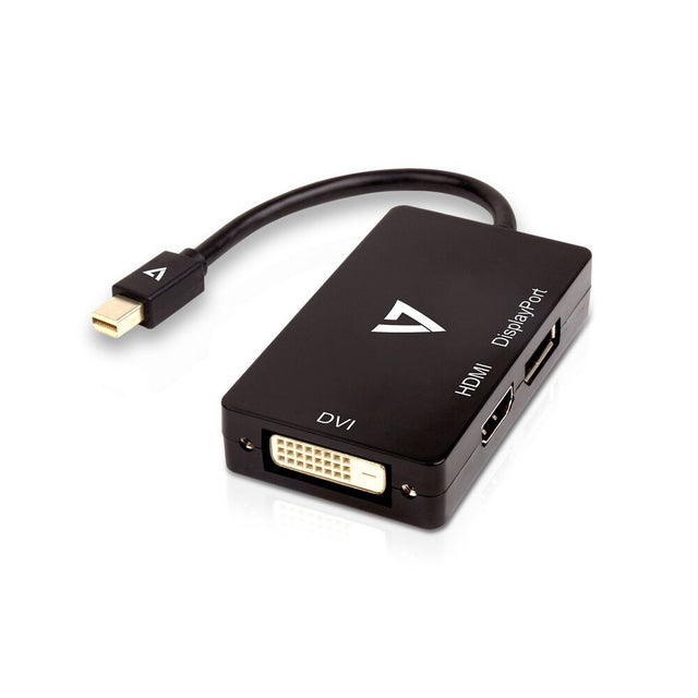 Mini DisplayPort auf VGA/DVI/HDMI-Adapter V7 V7MDP-DPDVIHDMI-1E Schwarz