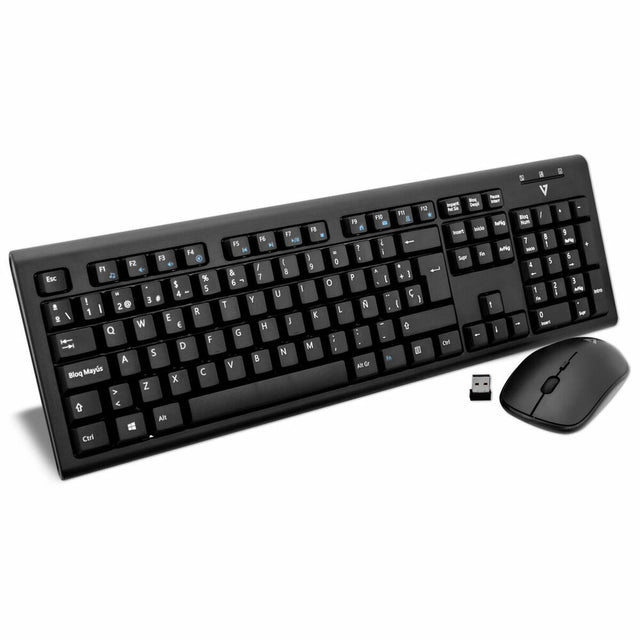 Tastatur und Maus V7 CKW200ES Spanisch QWERTY