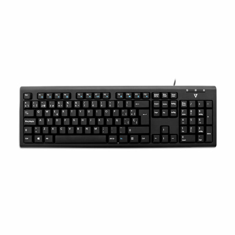 V7 KU200ES Qwerty spanische schwarze Tastatur