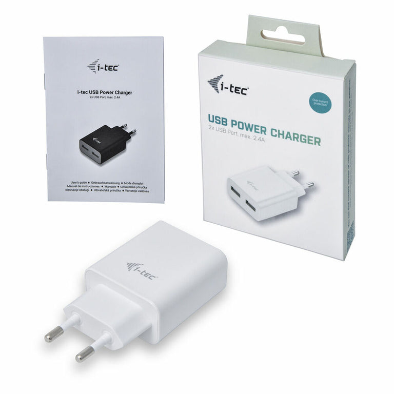 Cargador USB Pared i-Tec CHARGER2A4W