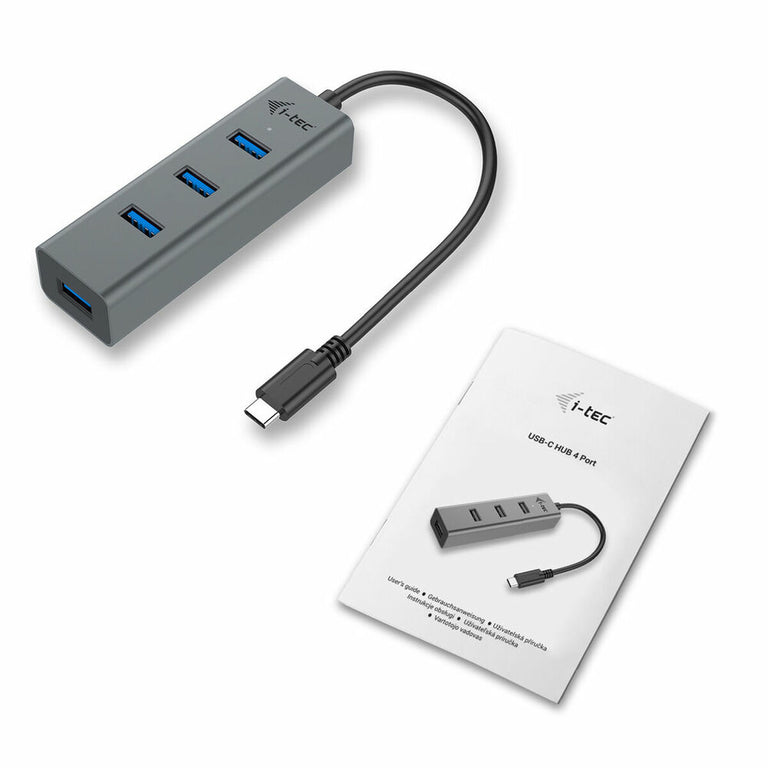 USB-Hub i-Tec C31HUBMETAL403 USB x 4 Grau