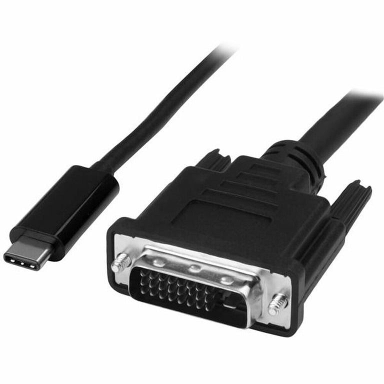 Cable USB C a DVI-D Startech CDP2DVIMM1MB         Negro 1 m