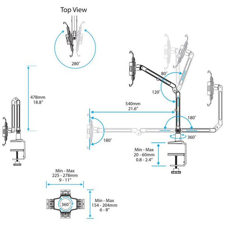 Soporte para Tablet 360º Startech ARMTBLTIW