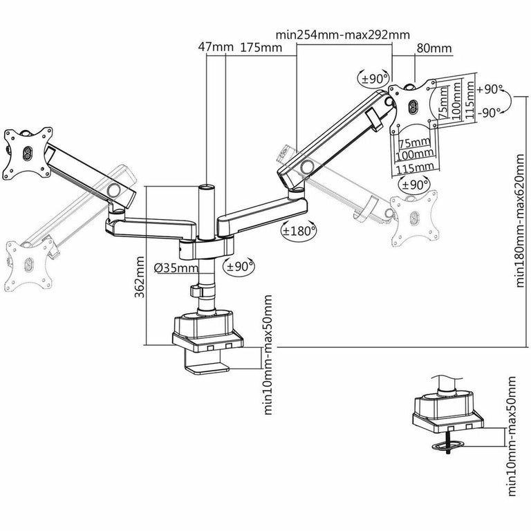 Tischständer für Screen V7 DMPRO2DTA-3E