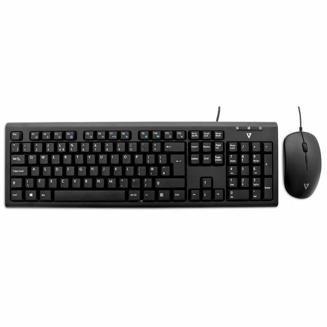 Tastatur und Maus V7 CKU200UK QWERTY Englisch