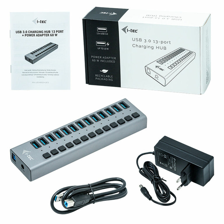 USB-Hub i-Tec U3CHARGEHUB13 60W