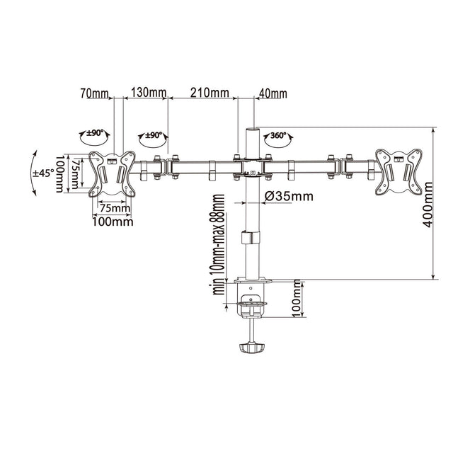 Soporte de Mesa para Pantalla Equip 650152