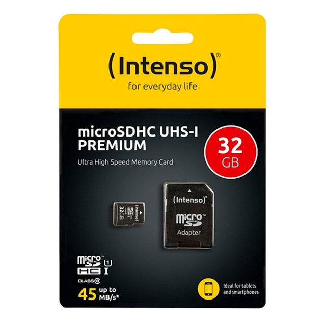 <transcy>Carte mémoire Micro SD avec adaptateur INTENSO 34234 UHS-I Premium noir</transcy>