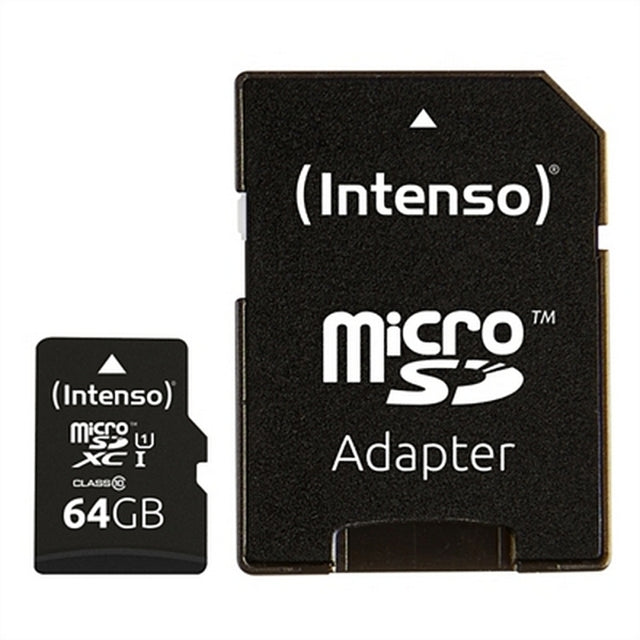 <transcy>Carte mémoire Micro SD avec adaptateur noir INTENSO 34234 UHS-I XC Premium</transcy>