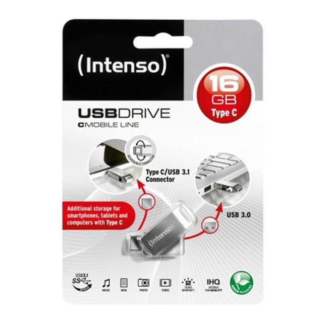 Memoria USB INTENSO 3536470 16 GB Plateado 16 GB Memoria USB