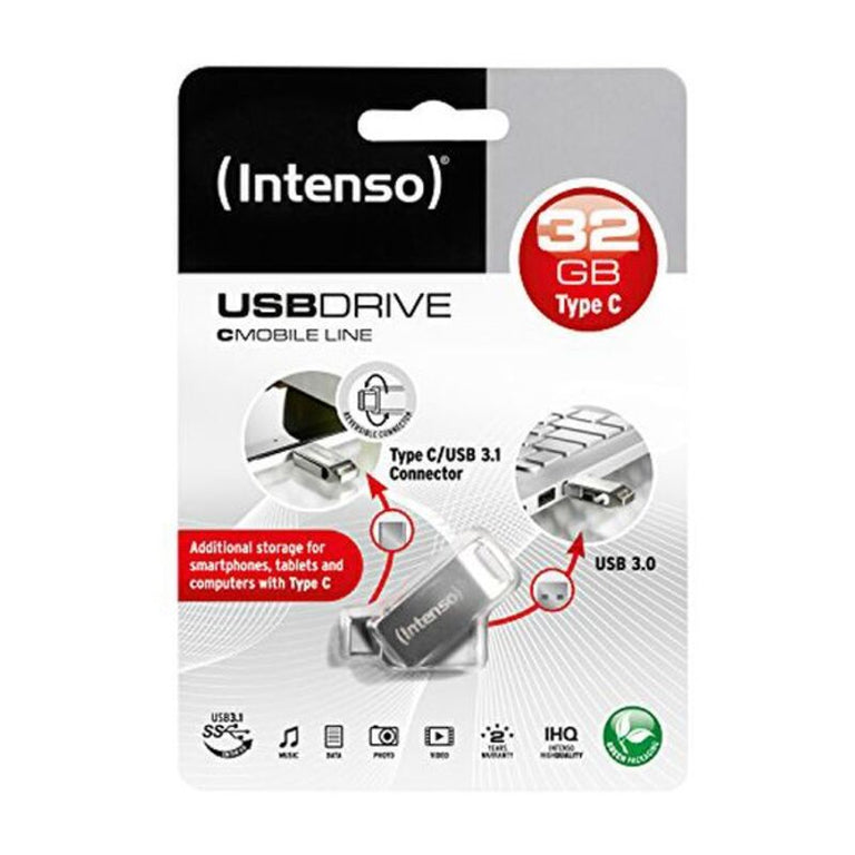 Memoria USB INTENSO 3536480 32 GB Plateado 32 GB Memoria USB