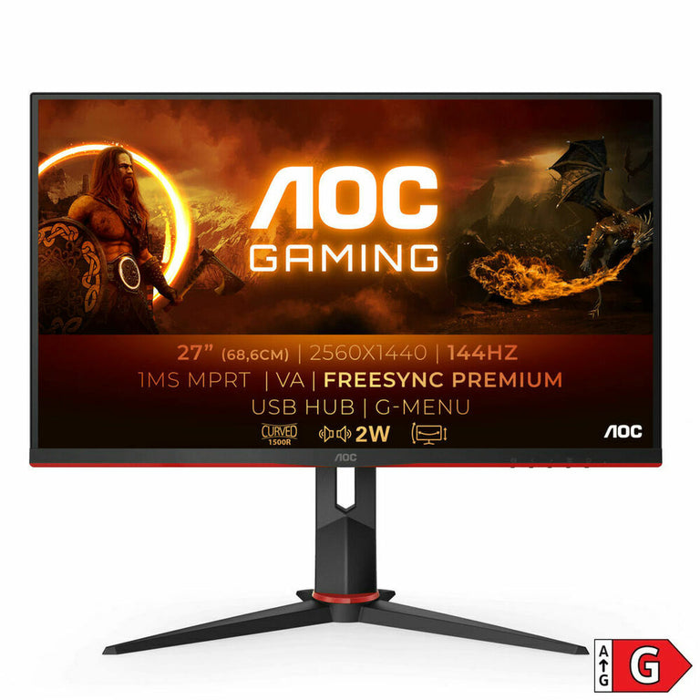 Monitor AOC CQ27G2U/BK Negro Curvo 27" LED QHD