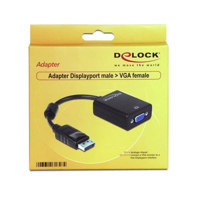 DisplayPort-auf-VGA-Adapter DELOCK 61848 Schwarz