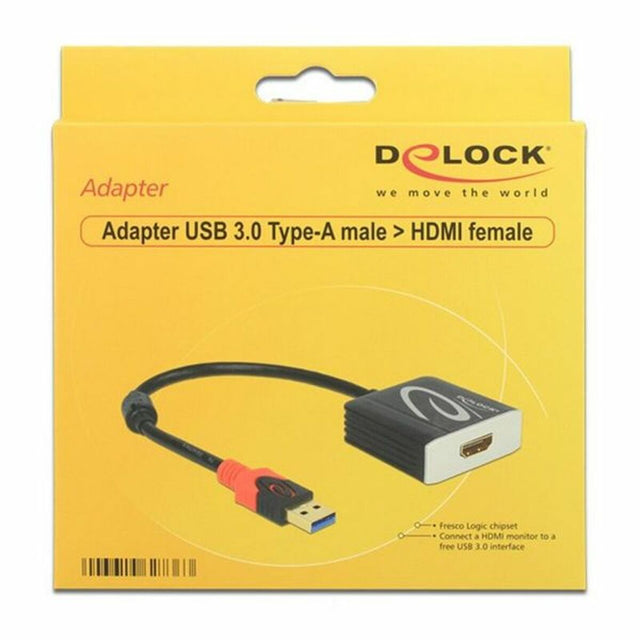 USB 3.0 auf HDMI Adapter DELOCK 62736 20 cm Schwarz