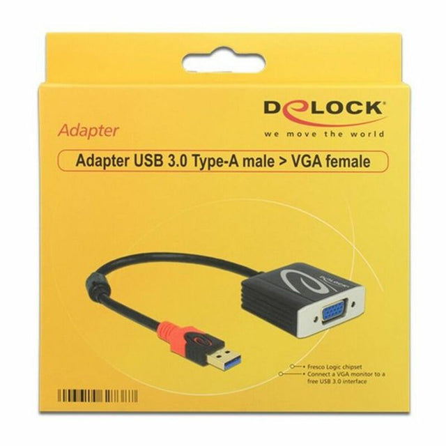 USB 3.0 auf VGA Adapter DELOCK 62738 20 cm Schwarz