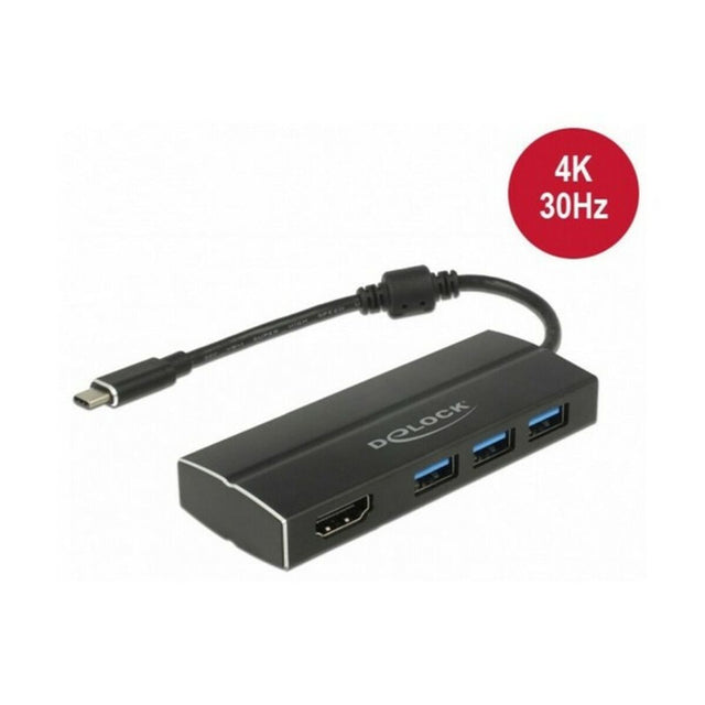 DELOCK 63931 4K USB C auf HDMI Adapter Schwarz