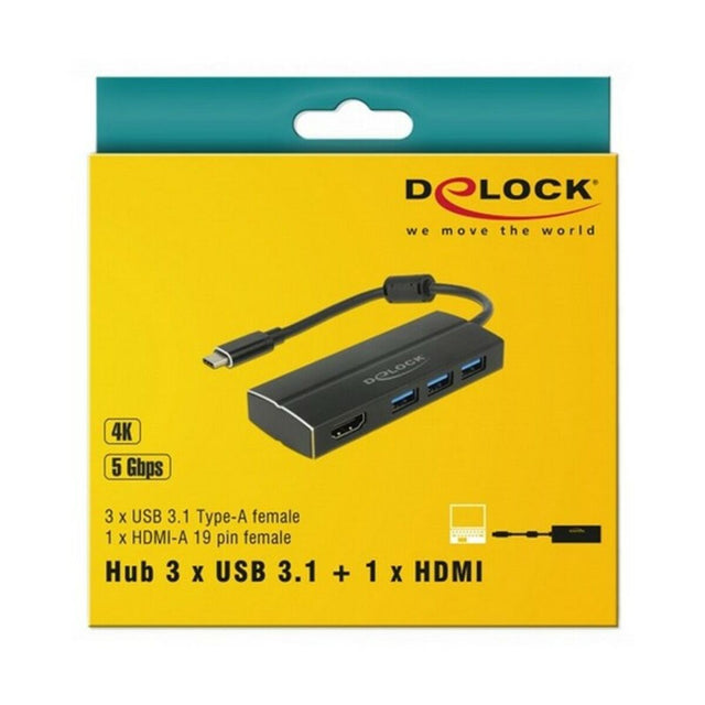 DELOCK 63931 4K USB C auf HDMI Adapter Schwarz