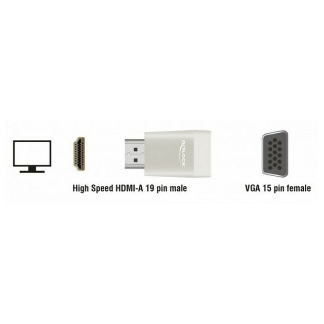 HDMI-zu-VGA-Adapter DELOCK 65472 Weiß