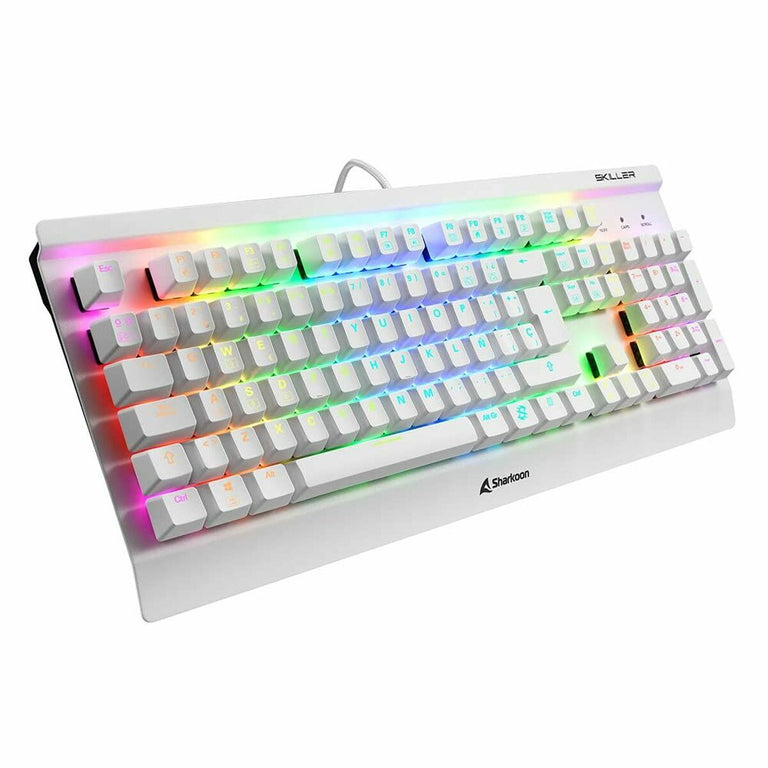 Teclado Sharkoon SGK3 Blanco LED RGB