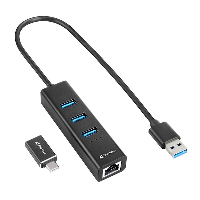 USB-Hub 4 Ports Sharkoon Schwarz