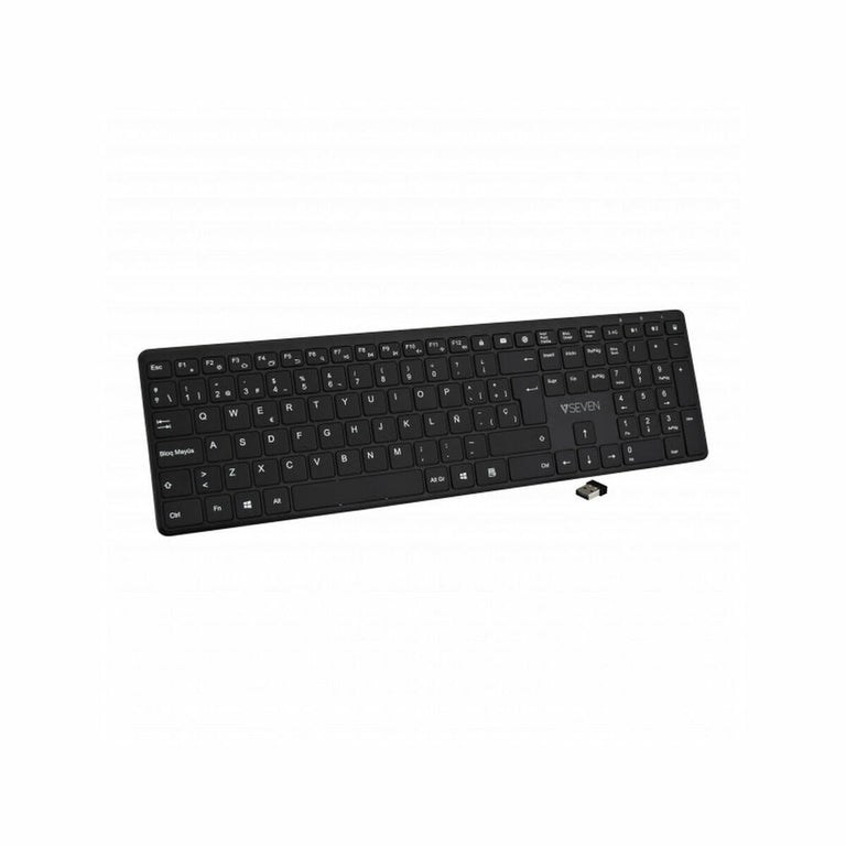 Teclado Bluetooth V7 KW550ESBT Qwerty Español Negro