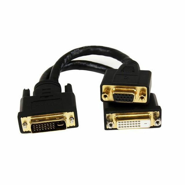 DVI-I-zu-DVI-D- und VGA-Kabel Startech DVI92030202L Schwarz 0,2 m